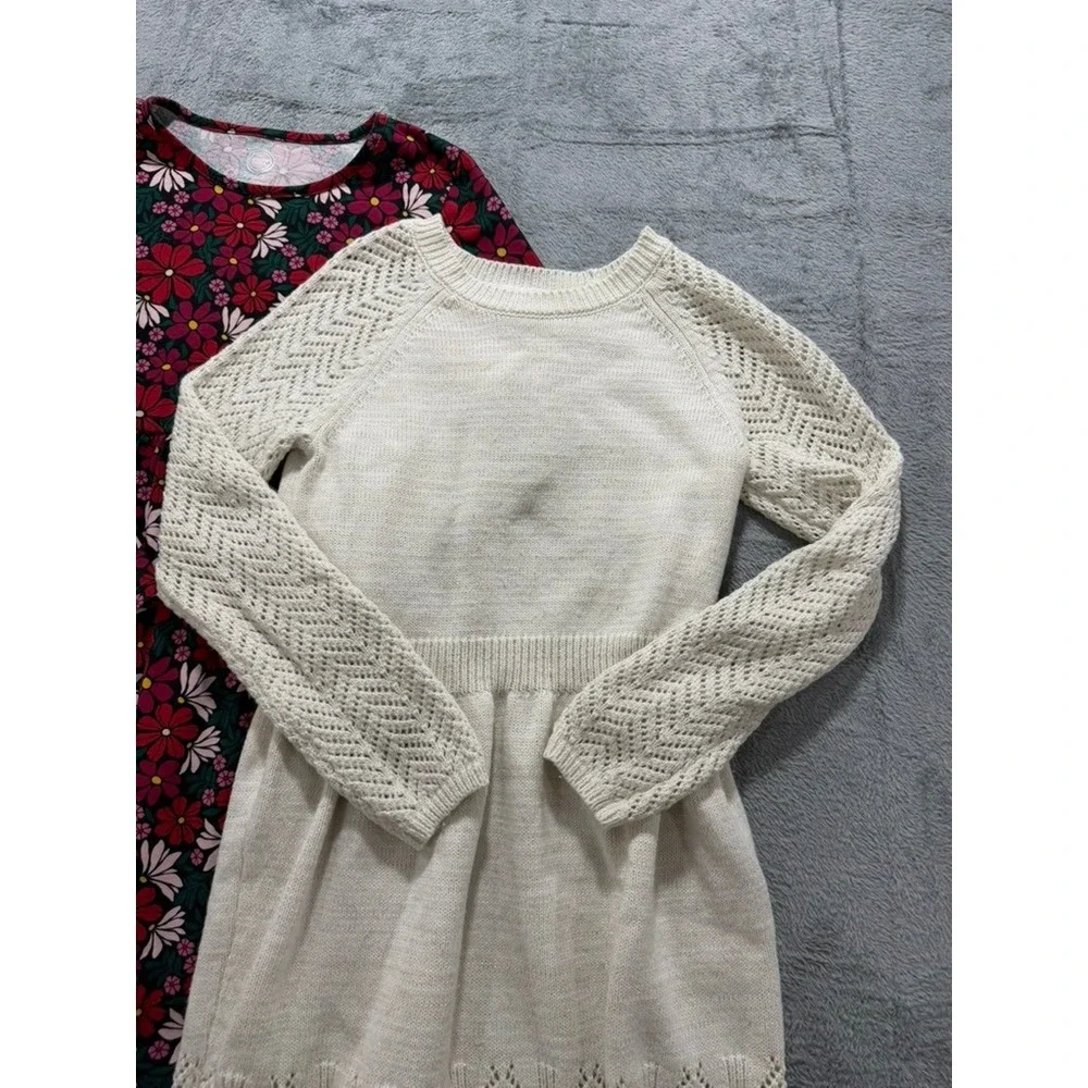 Girls Dress Lot Wonder Nation Cat & Jack Size 10‎ 12 Floral Sweater Knit